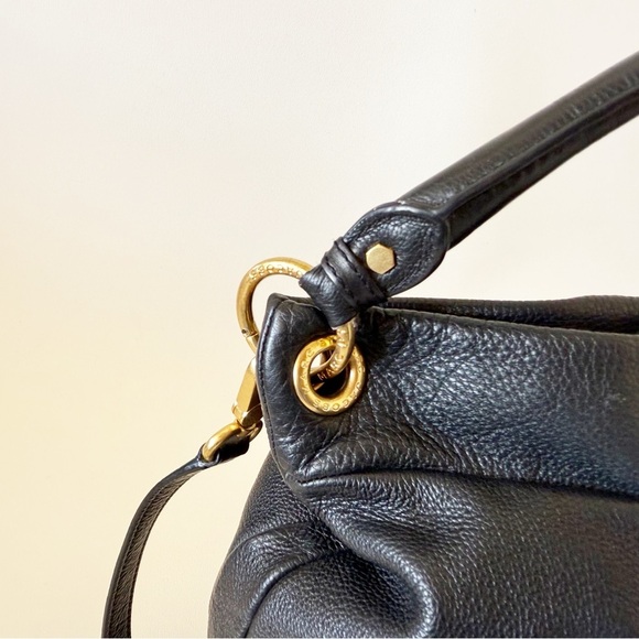 Marc By Marc Jacobs Bag Classic Q Hillier Pebbled Leather Hobo Minimalist Black - Picture 8 of 16